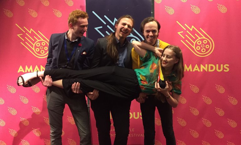 Engasjerte ungdommer på Amandus - Lillehammer studentfilmfestival.
